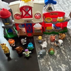 Fisher price little people barn and various figures